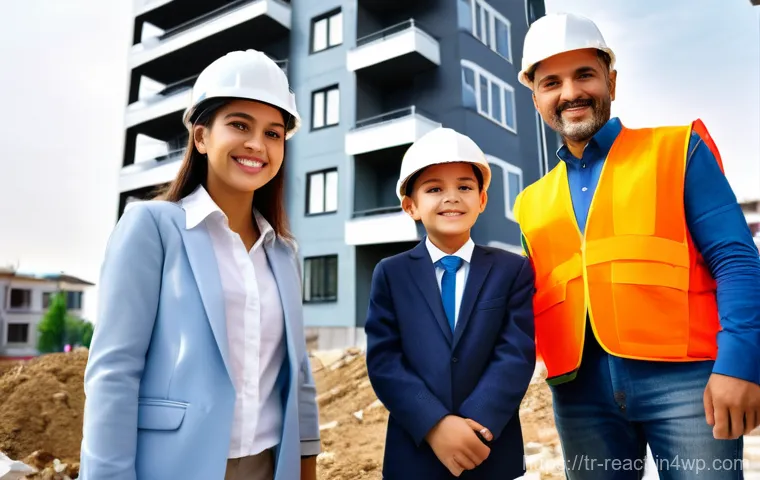 부동산 자산 관리와 세금 계획 - **Prompt:** A happy Turkish family, consisting of a father, mother, and two children (one boy, one g...