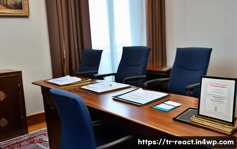 부동산 세금 신고의 진행 절차 - A professional Turkish tax consultant’s office interior scene showing a well-organized desk with ess...